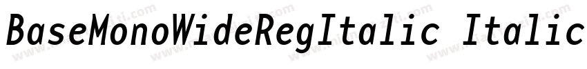 BaseMonoWideRegItalic Italic字体转换